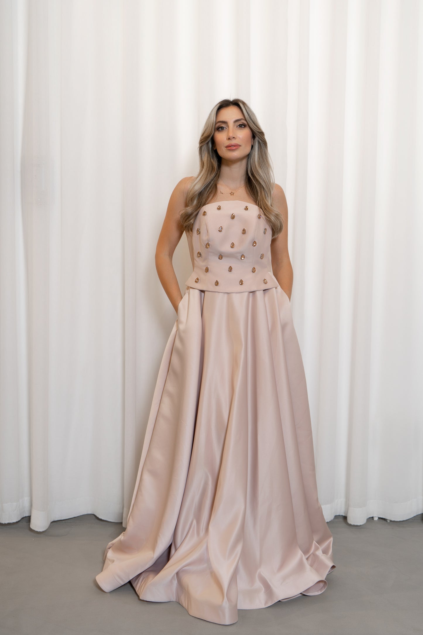 Sand Crystals Corset Princess-cut Gown