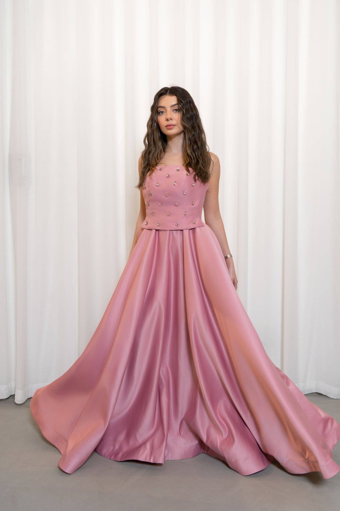 Rose Crystals Corset Princess-Cut Gown
