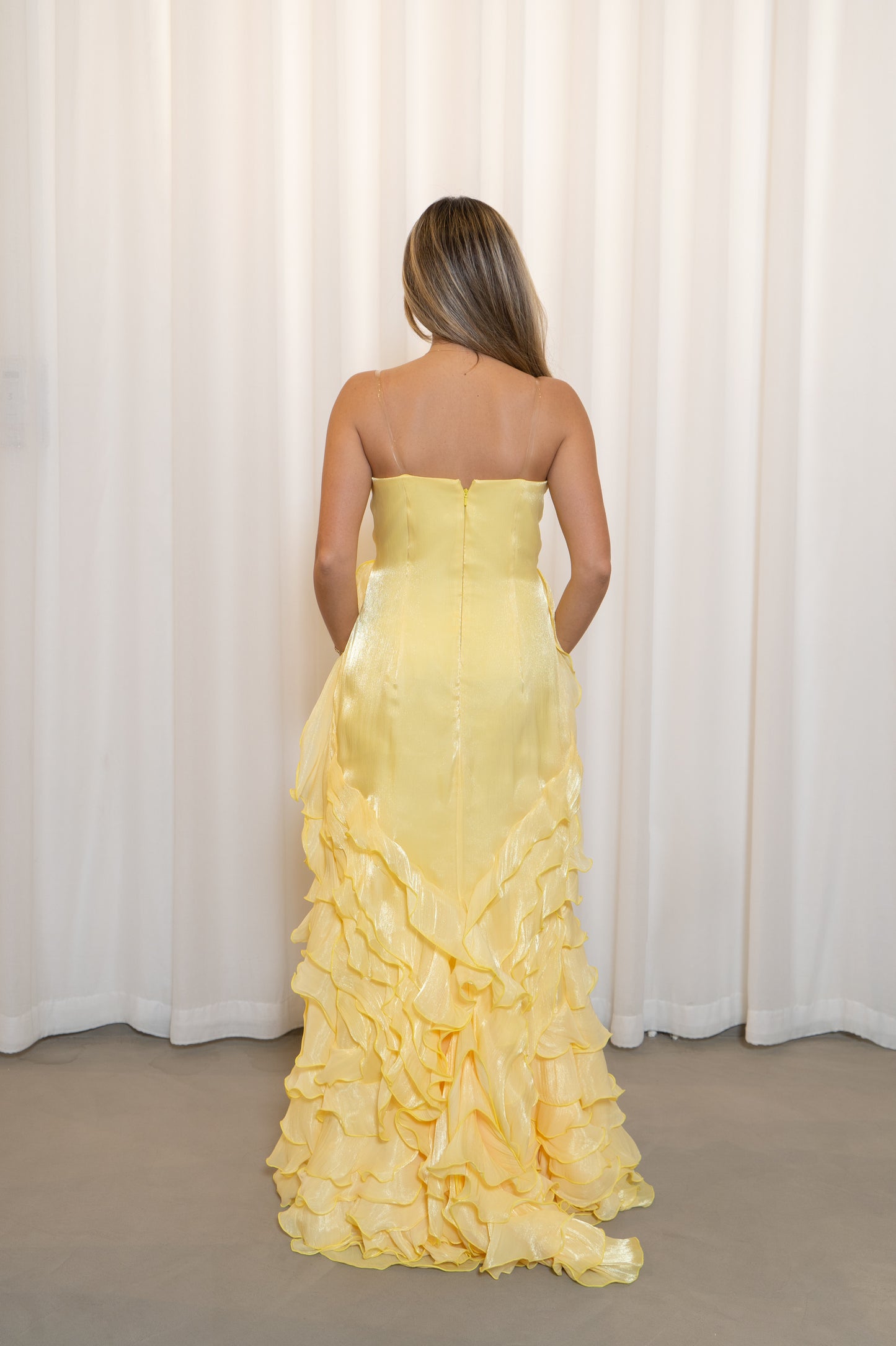 Mermaid-cut Sunset Waves Gown