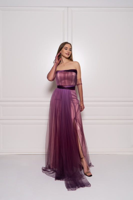 Timeless Purple Gradient Tulle Set